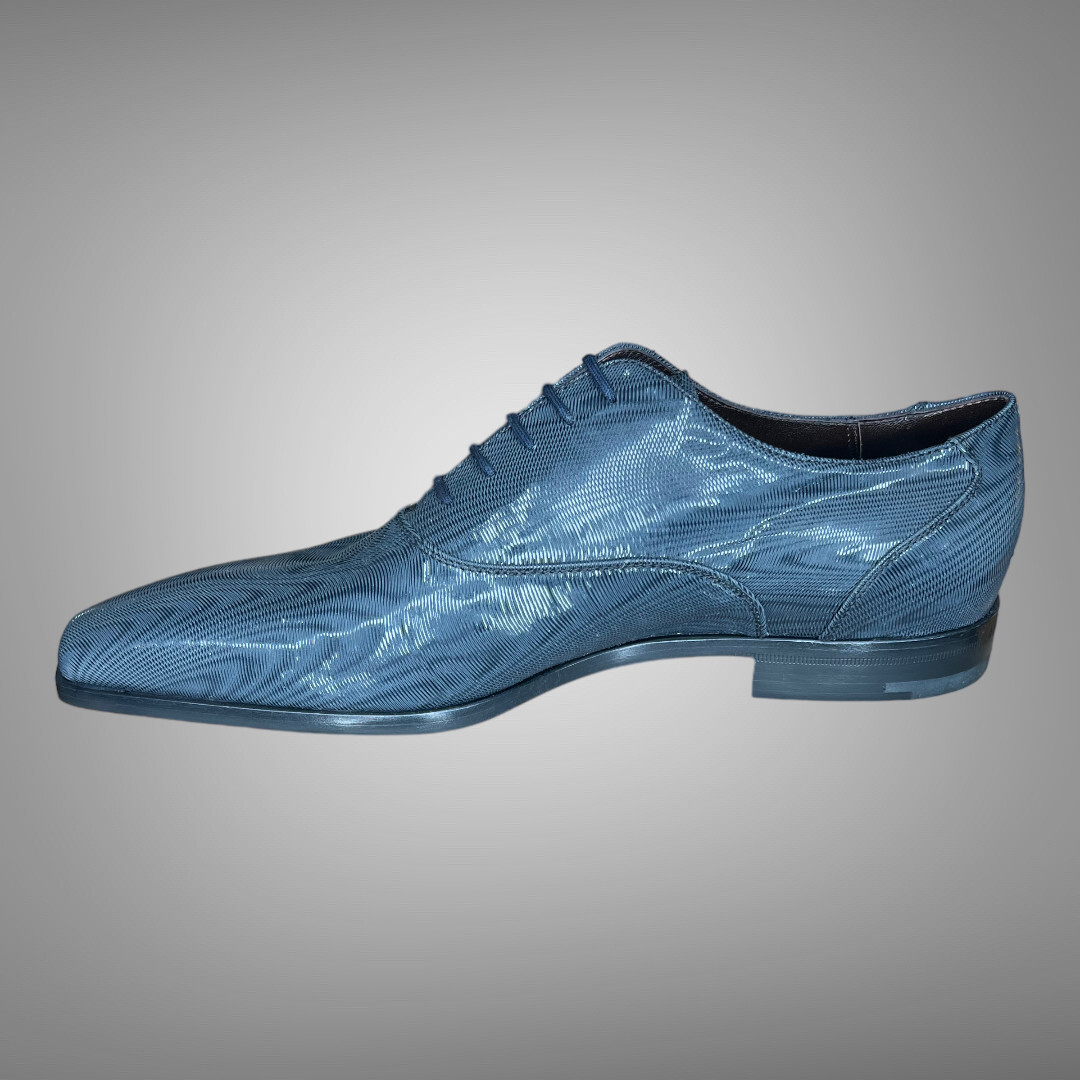 CESARE PACIOTTI MOIRE PATTERN LEATHER OXFORDS SHOES US 8