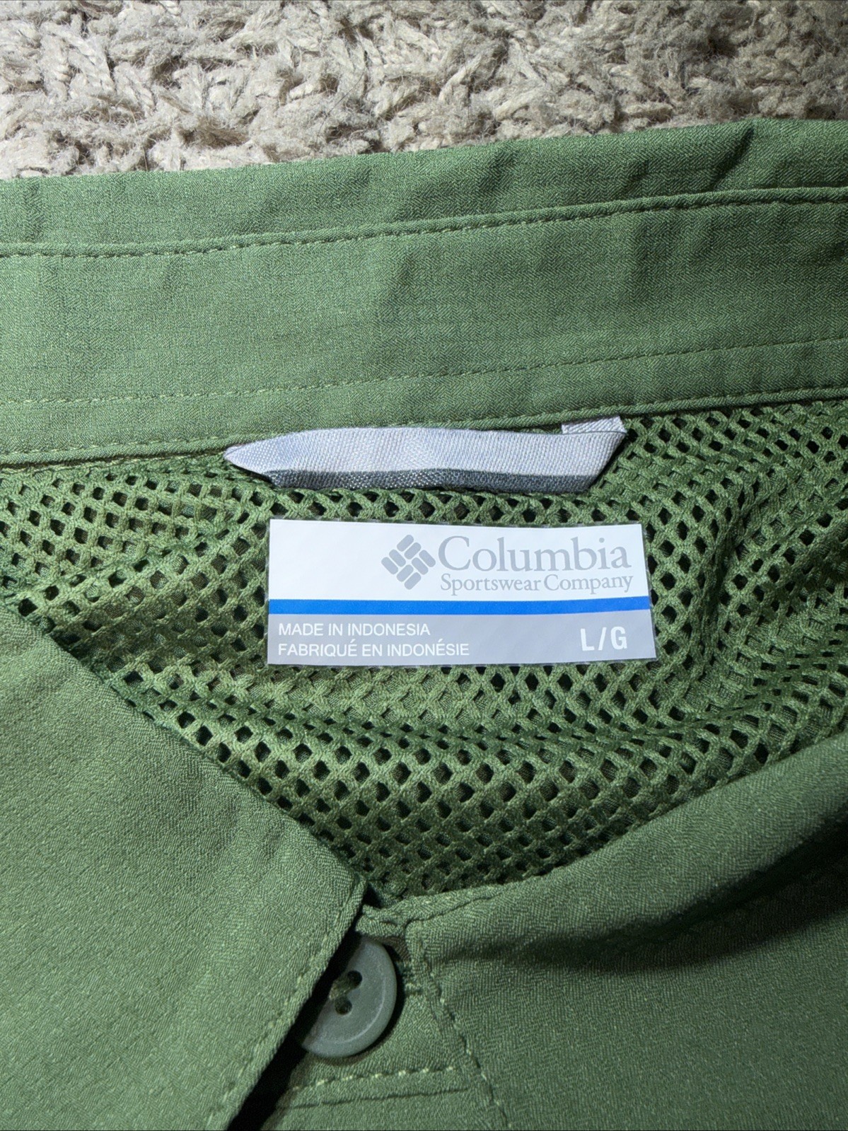 NEW Men’s Columbia Omni-Shade James Bay Green Long Sleeve Shirt Size Large