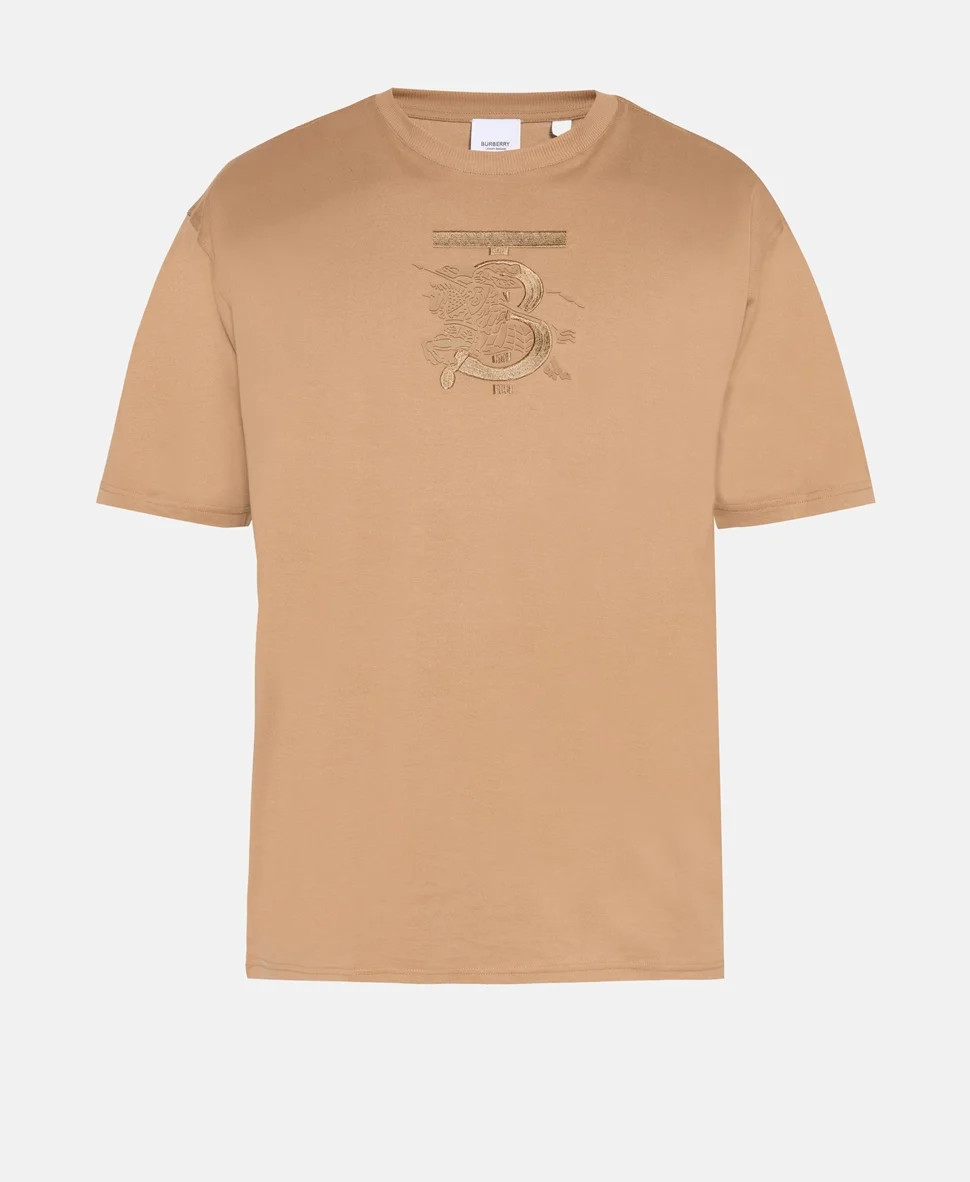 Burberry TB Monogram Embroidered Logo t shirt for men (L size) new