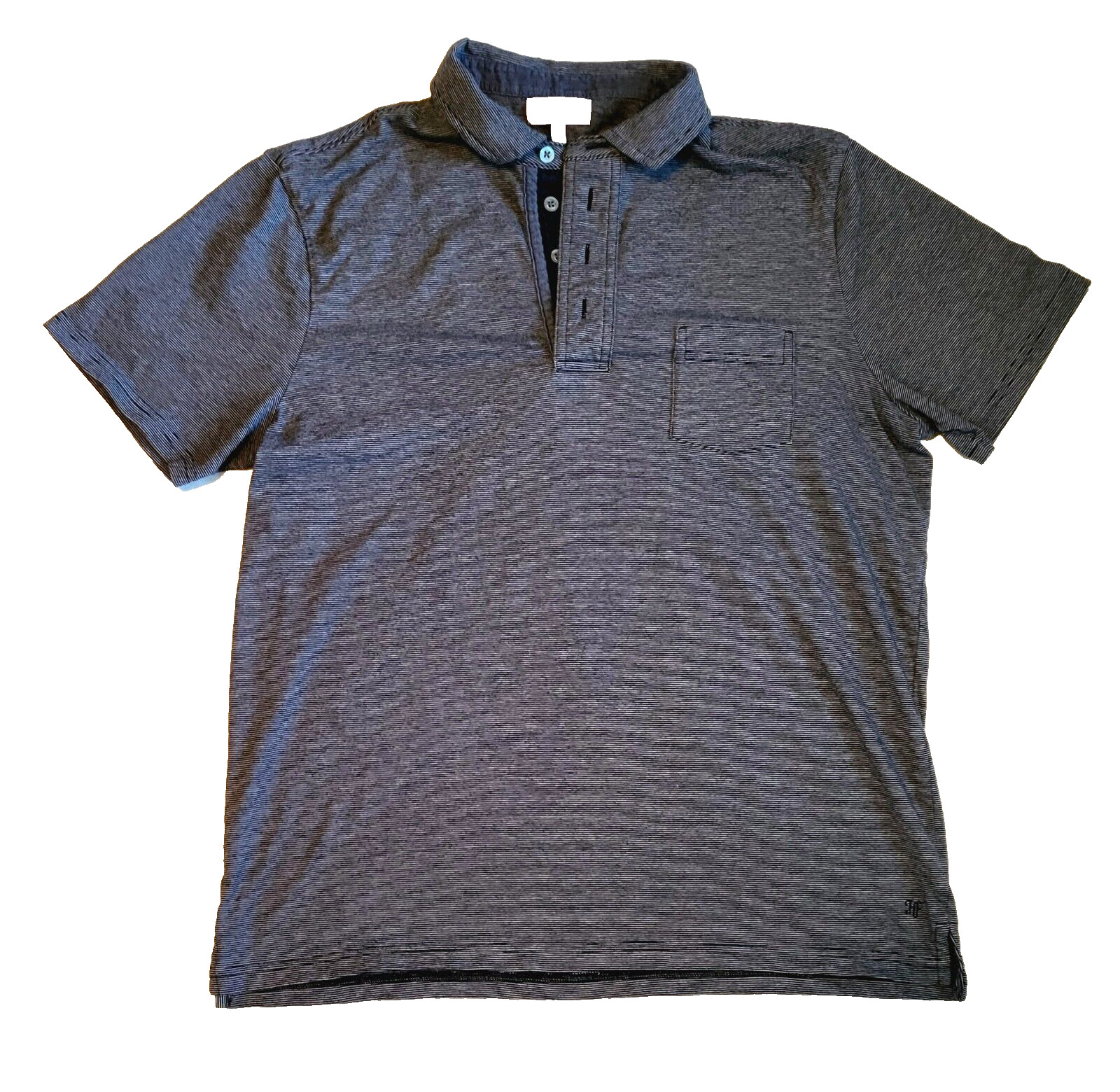Hickey Freeman Polo Shirt Men’s Large Gray Short Sleeve Preppy Classic City