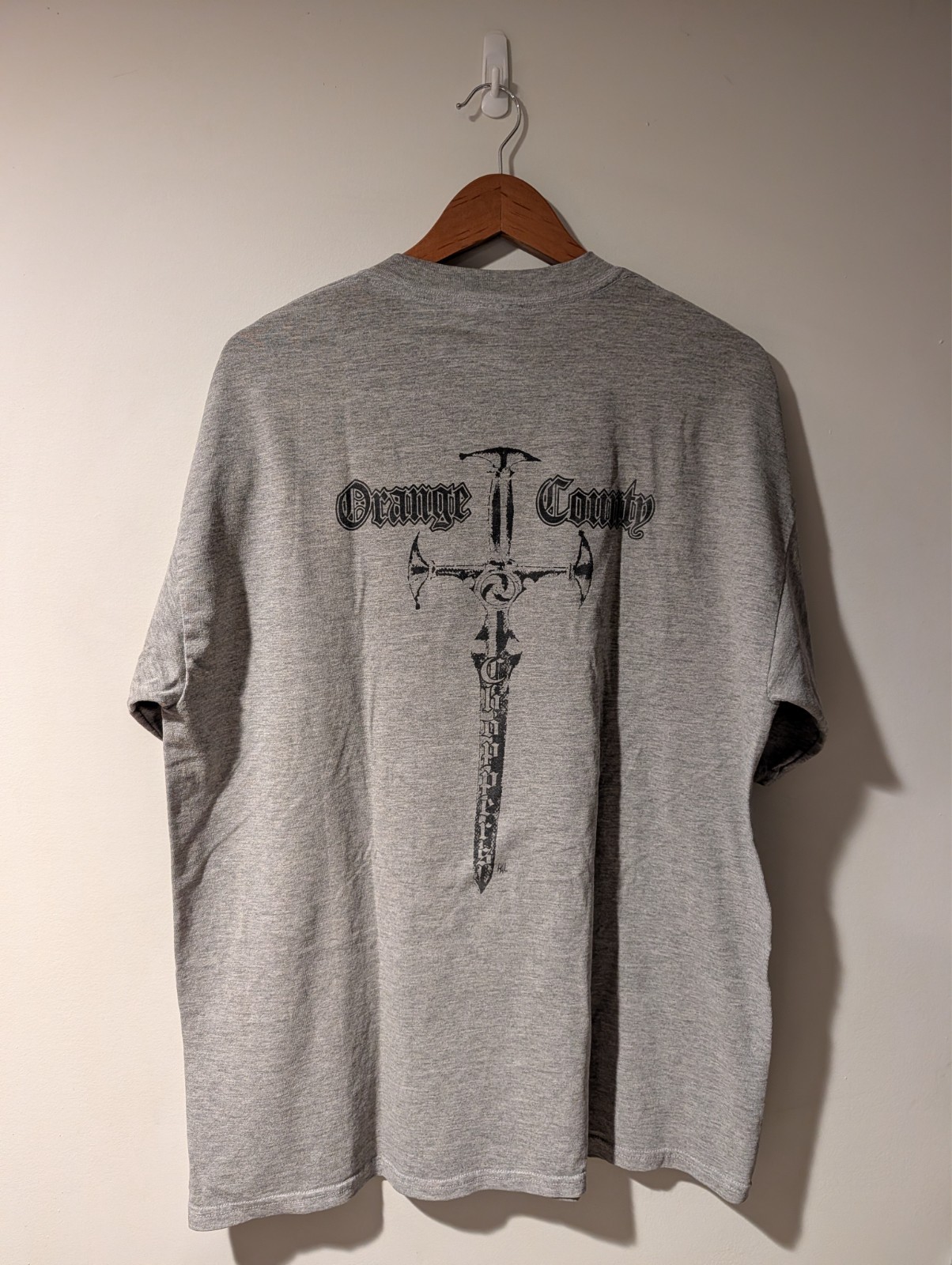Orange County Choppers Shirt Mens XL Gray OCC Motorcycle Gothic Sword Cross Tee