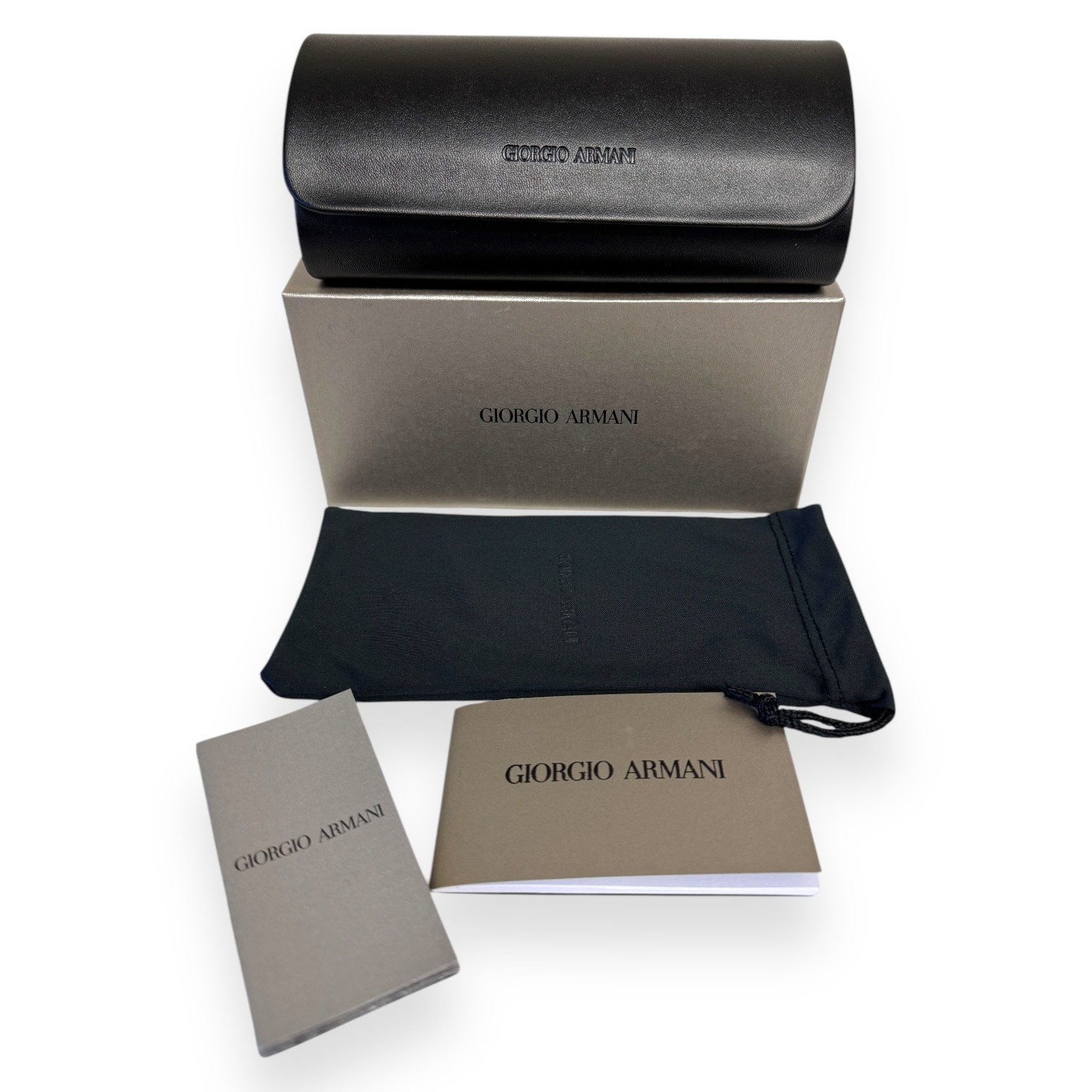 Giorgio Armani Sunglasses AR 8195U Polished Black Brown Yellow Havana w/case