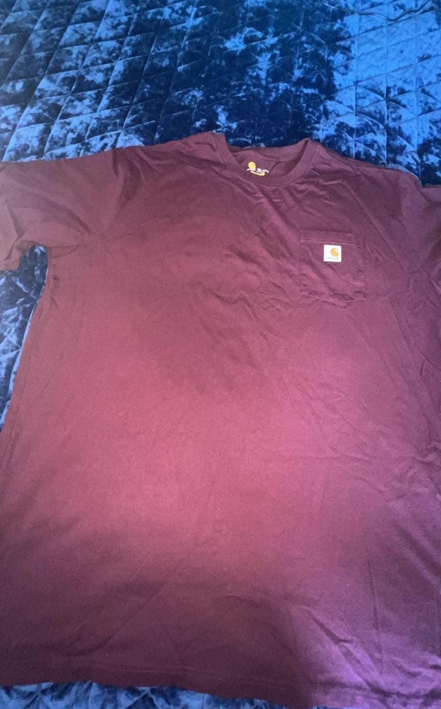 Carhartt K87 Original Fit Port Maroon Short Sleeve Pocket T-Shirt 4XL Tall