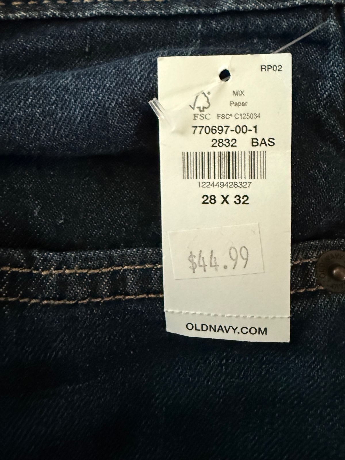 Old Navy NEW Men’s Loose Built In Flex Denim Jeans Size 28 x 32 Streetwear 90s