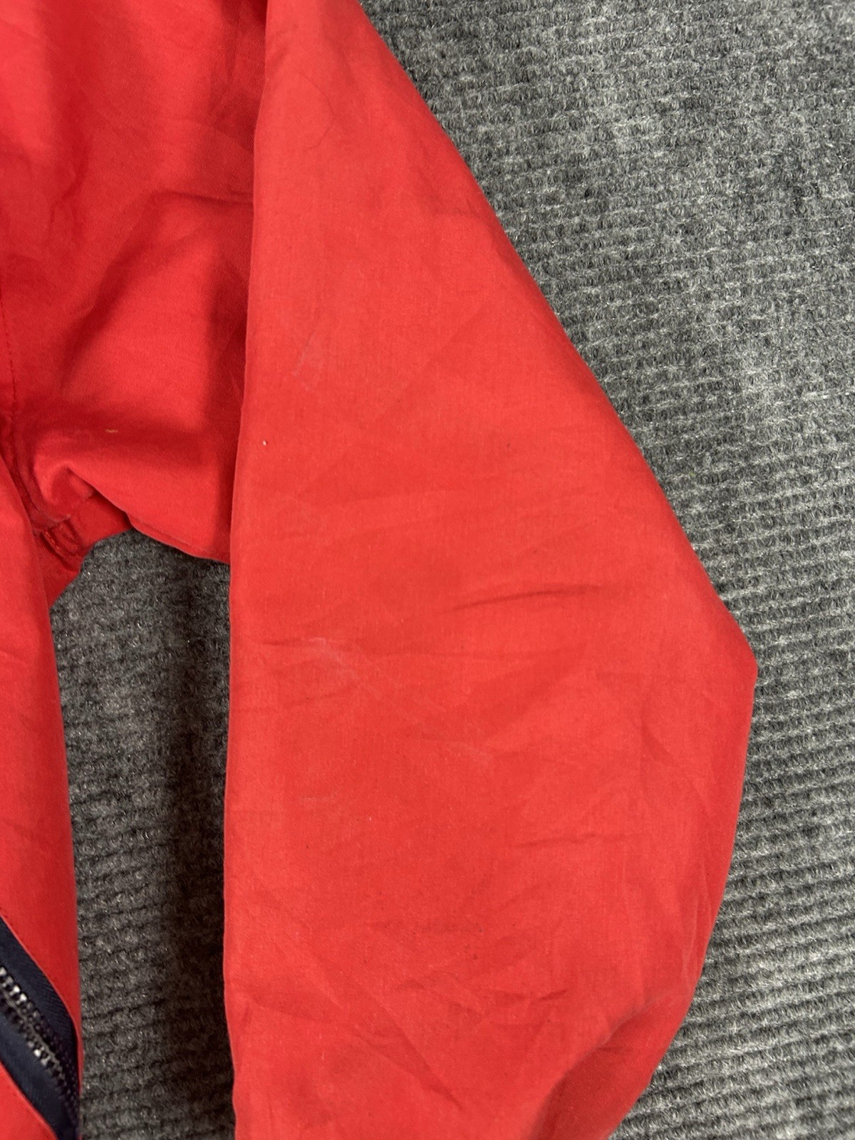 VTG Sportsmaster Jacket Mens L Red Fleece Lined Bomber USA Made Workwear READ