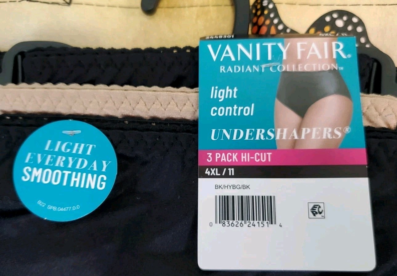 Vanity Fair Women’s Intimates 3-Pack Hi-Cut Panties Size 4X Underwear