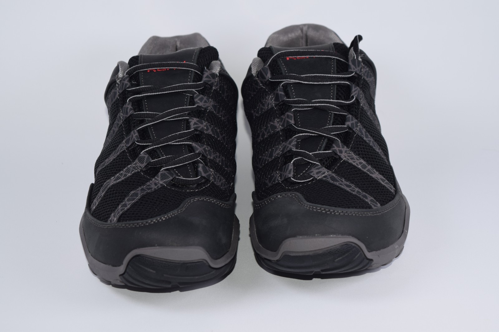 KURU Mens Chicane Black Red Supportive Leather Hiking Trail Shoes Size 12.5 M