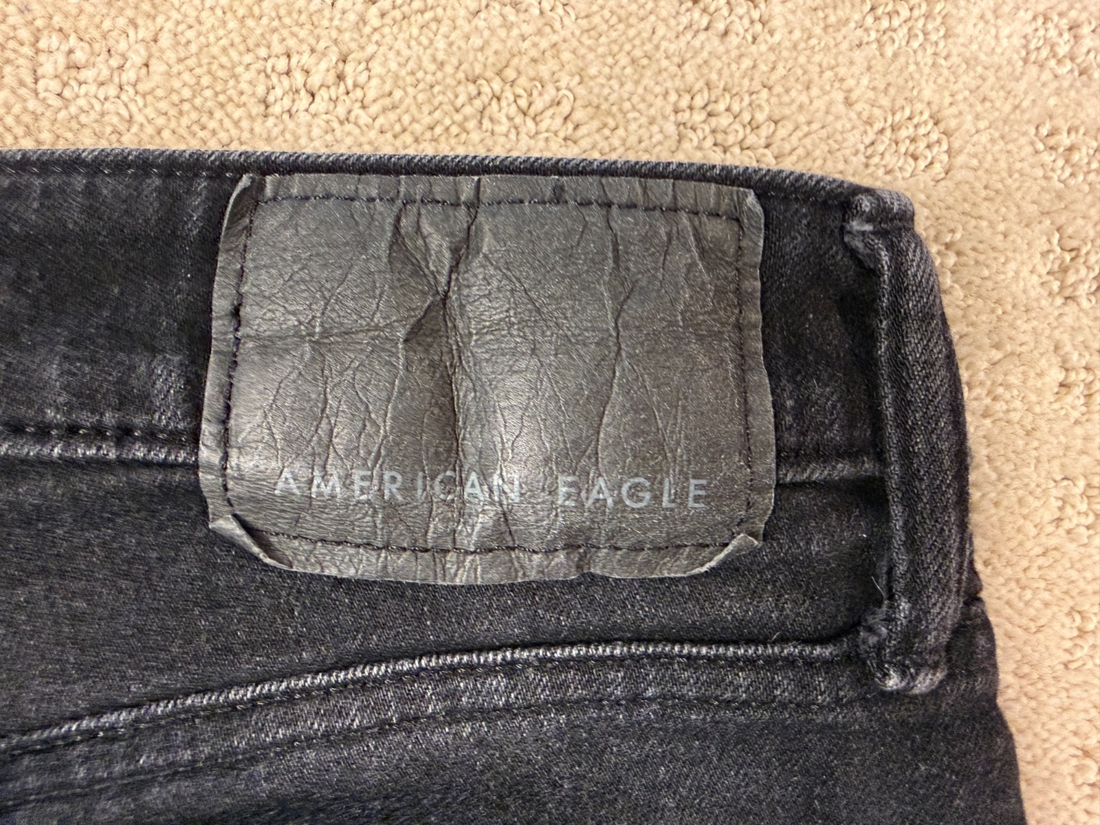 Men’s American Eagle Airflex+ Black Dark Wash Slim Fit Jeans 32×31 #1162