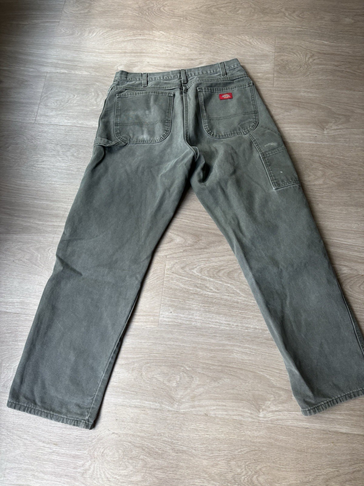 Vintage Dickies Carpenter Pants Men’s 34×32 Green Workwear Faded Distressed y2k