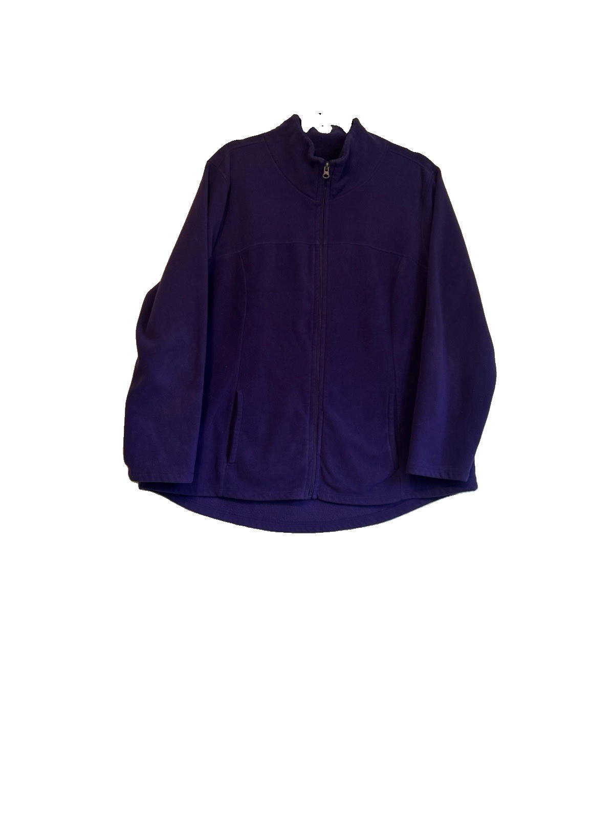 Old Navy Women’s Purple Fleece Full Zip Track Jacket Plus Size 2XLPolyester