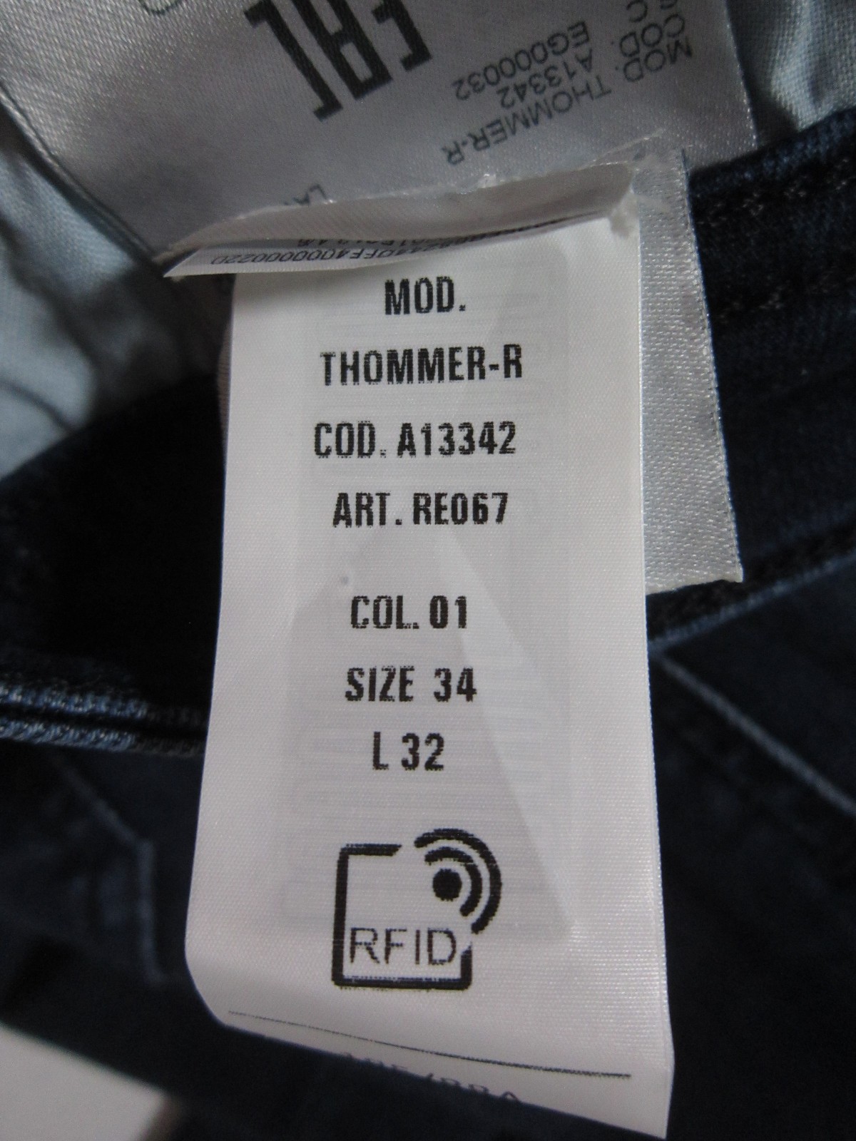 DIESEL THOMMER-R Denim Jeans Slim RE067 Blue Sz 34 x 32 $195