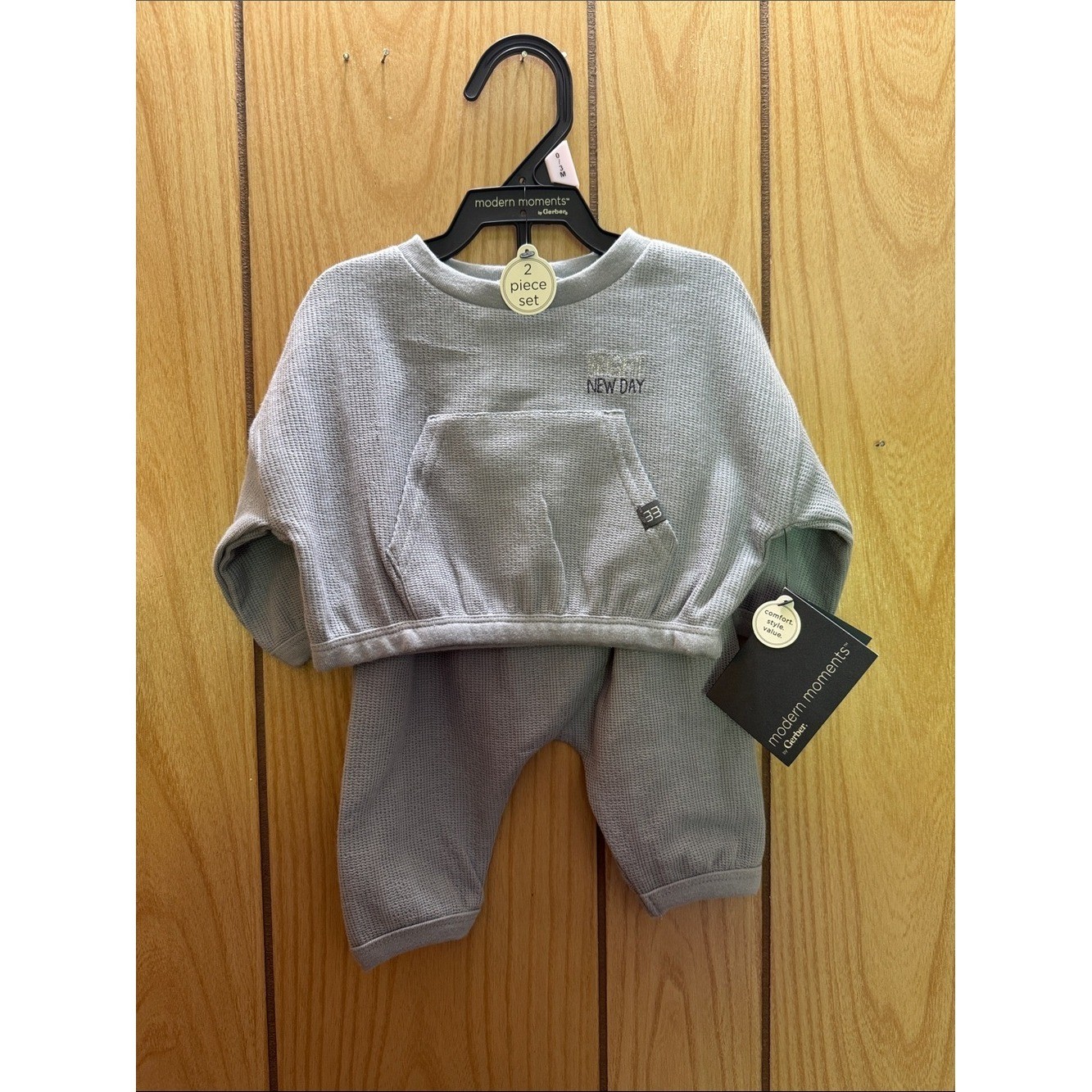 Gerber Baby Matching Sets in Light Blue and Cream