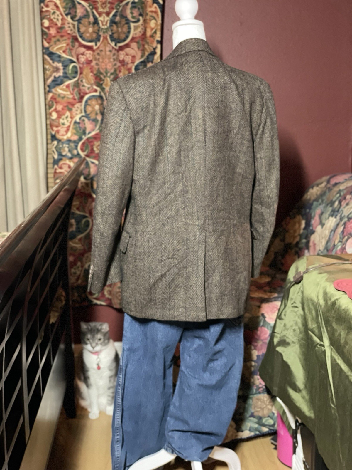 Vintage Cambridge Classics Men’sTweed BlazerJacket SzL UNISEX 70’s 80’s Academic