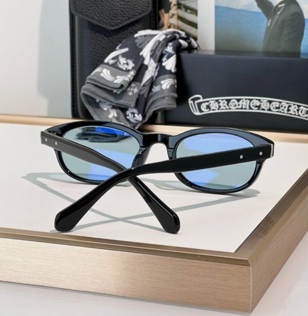 Eyewear Chrome Hearts Lowrider Street Black Blue Lenses HQ Materials 142mm