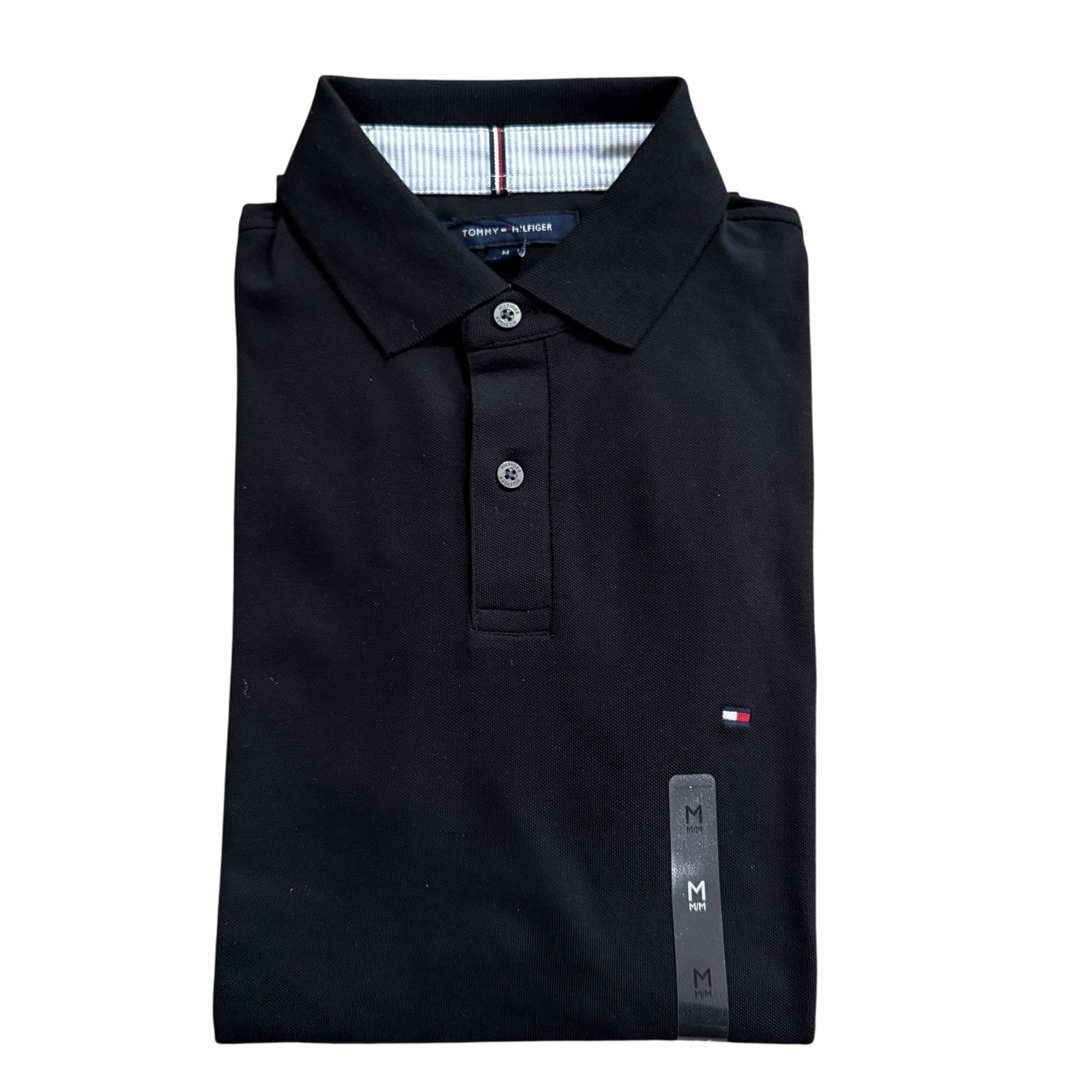 NWT Tommy Hilfiger Men’s Solid Stretch Cotton Mesh Regular Fit Short Sleeve Polo