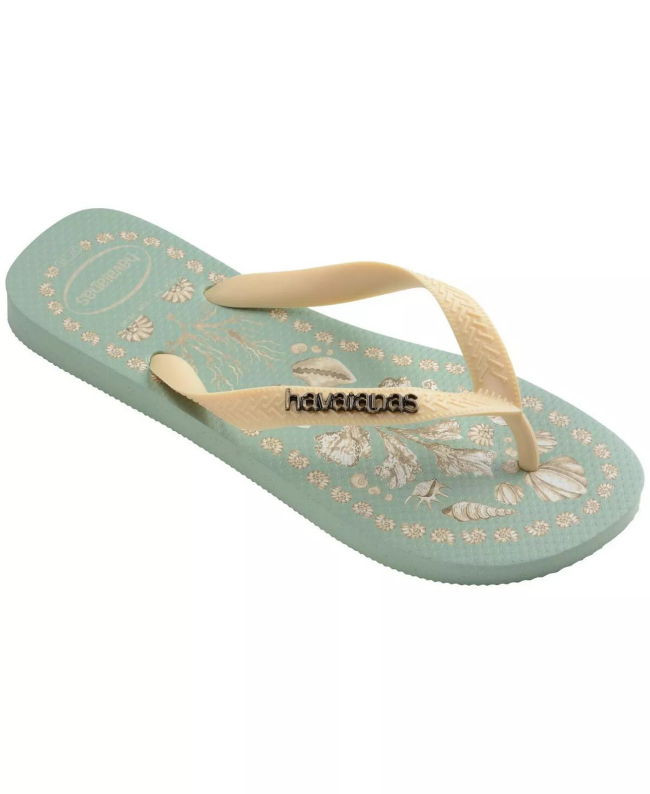 Havaianas Womens Size 9/10 Top Tropicalia Slip On Sandals in Coast Green S2