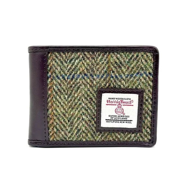 Maccessori Harris Tweed & Vegan Leather Bi-fold Wallet for Men and Women