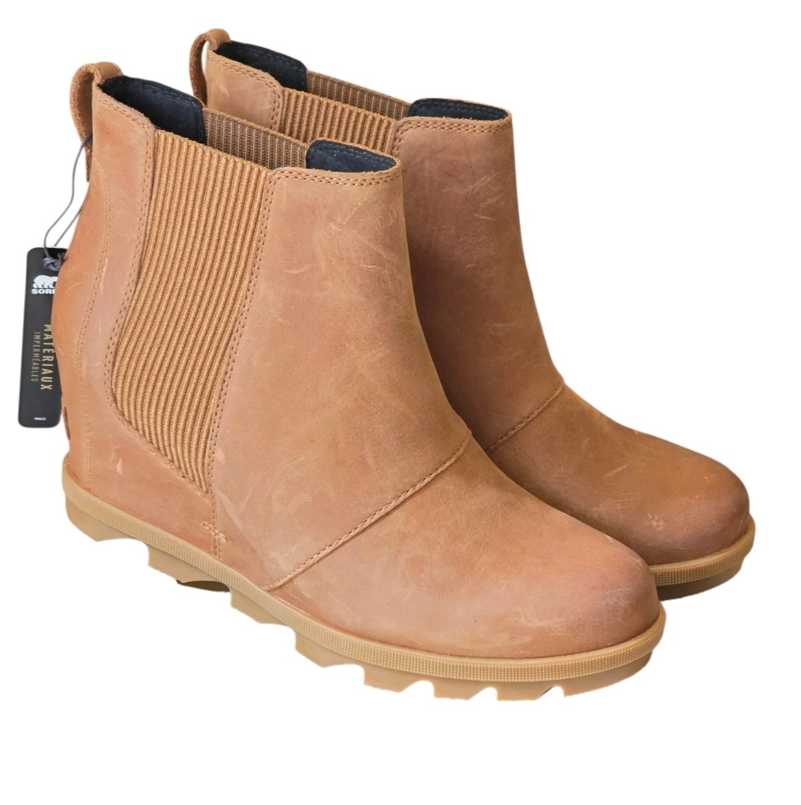 Sorel Joan Rhapsody Chelsea Wedge Waterproof Ankle Boots Womens Size 10
