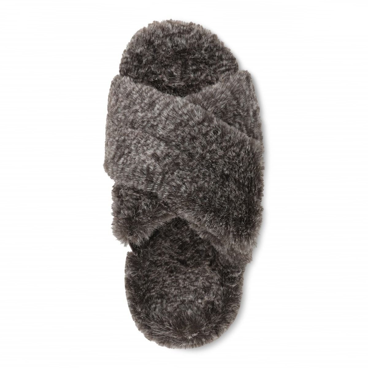 VIONIC Women Relax II Slippers, Dark Brown Fur (NEW)