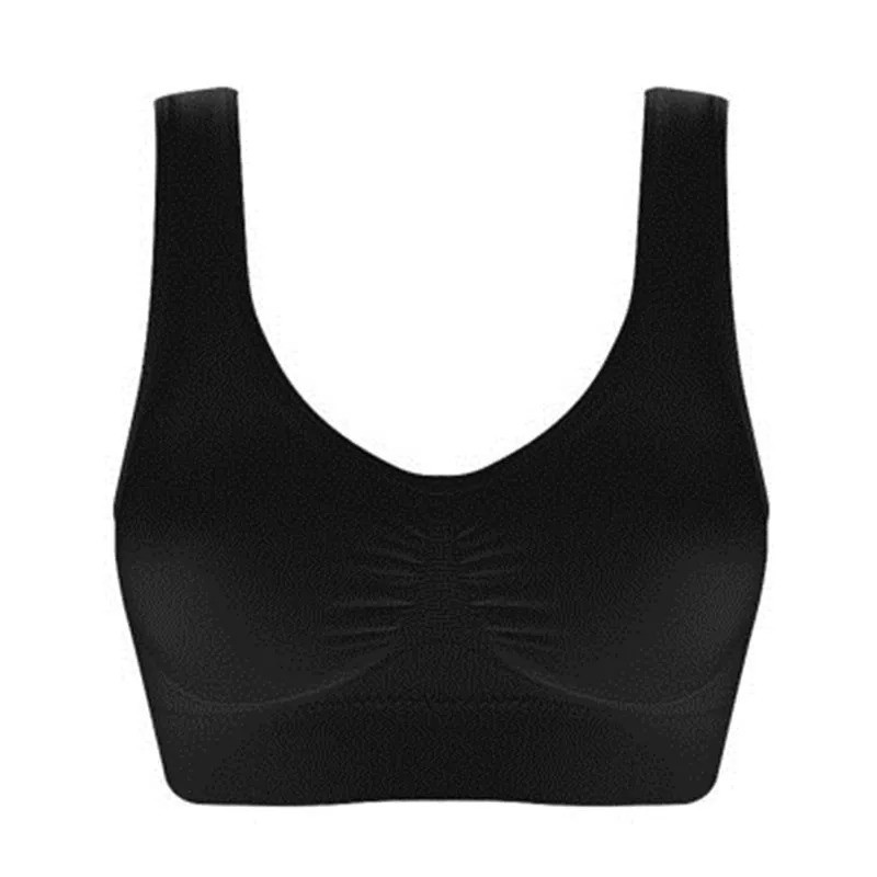 1Pack Sport Bras Seamless Wire Free Weight Support Tank Sports Yoga Sleep Bra US