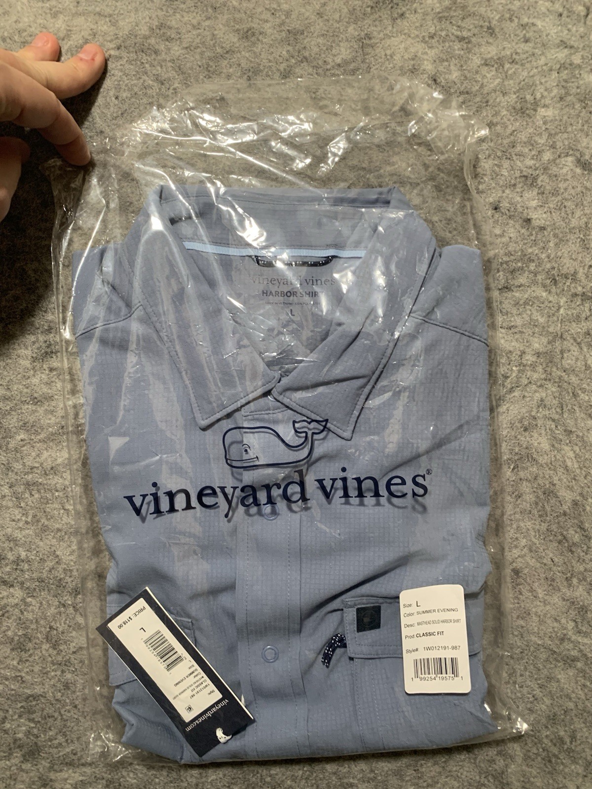 NWT Vineyard Vines Harbor Mens Long Sleeve Light Blue Fishing Shirt Choose Size