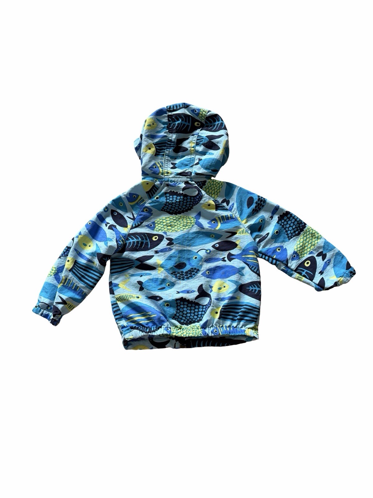 HSA HTF Patagonia Baby Baggies Windbreaker Jacket size 3/6M. Fish pattern.