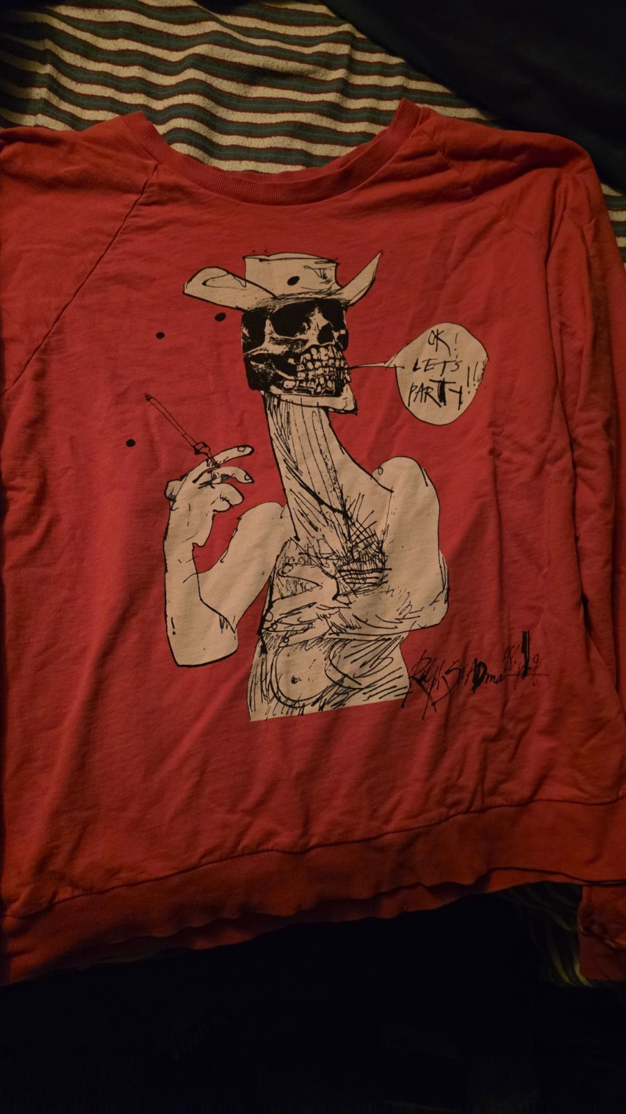Vtg Hunter S Thompson’s Let’s Party T Shirt XL Ralph Steadman Art