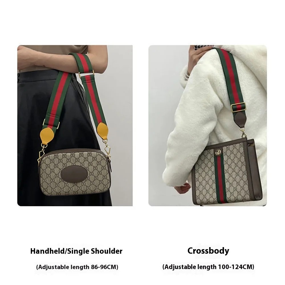 New Crossbody Shoulder Strap Replacement No Logo Green-Brown Web