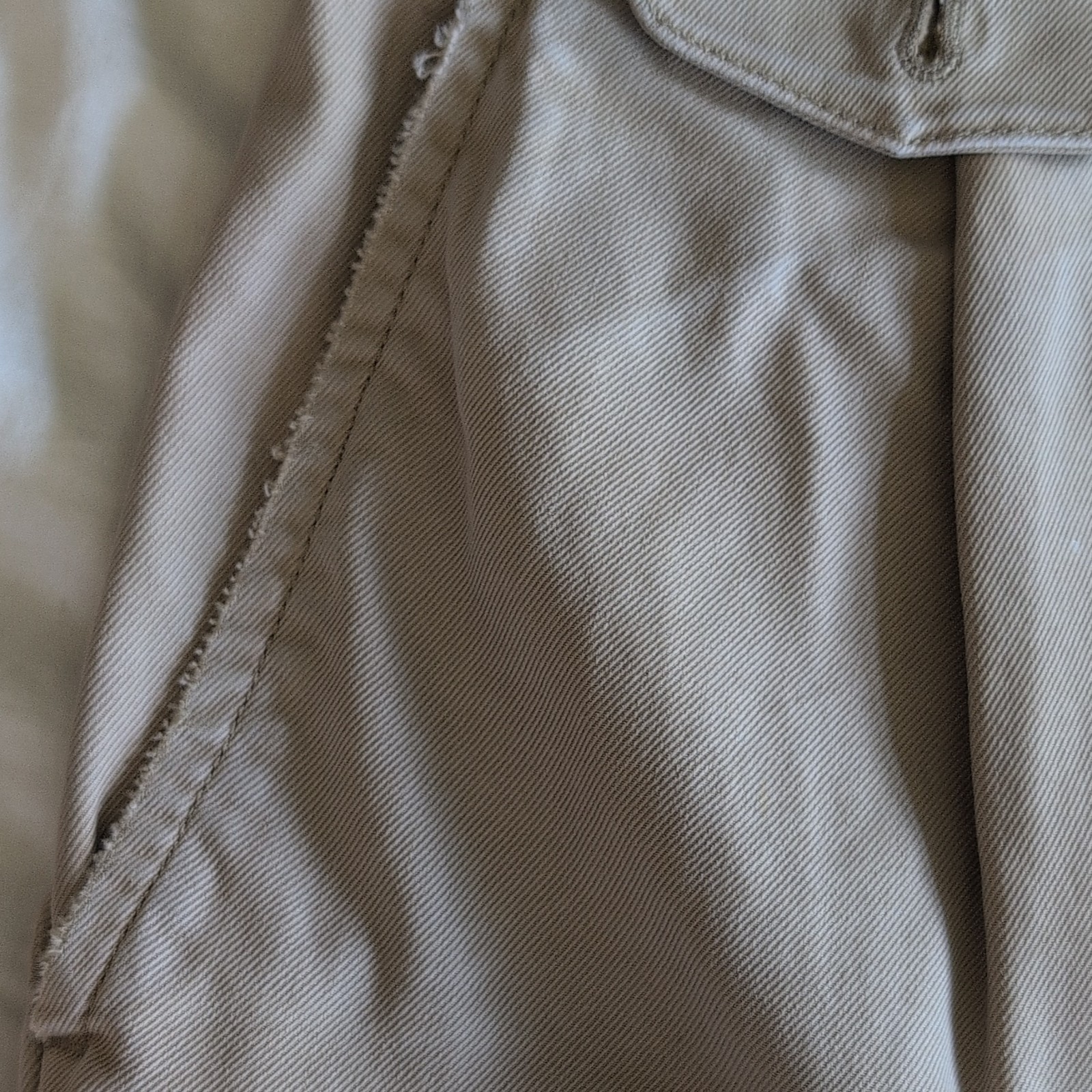 Alex Mill Beige Cotton Twill Chino Pleated Cropped Drop Crotch 31