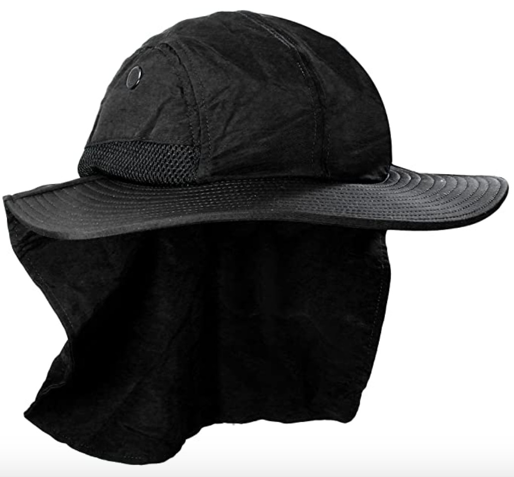 Khaki Fisherman Safari Sun Visor Neck Flap Packable Hiking Summer Unisex Hat