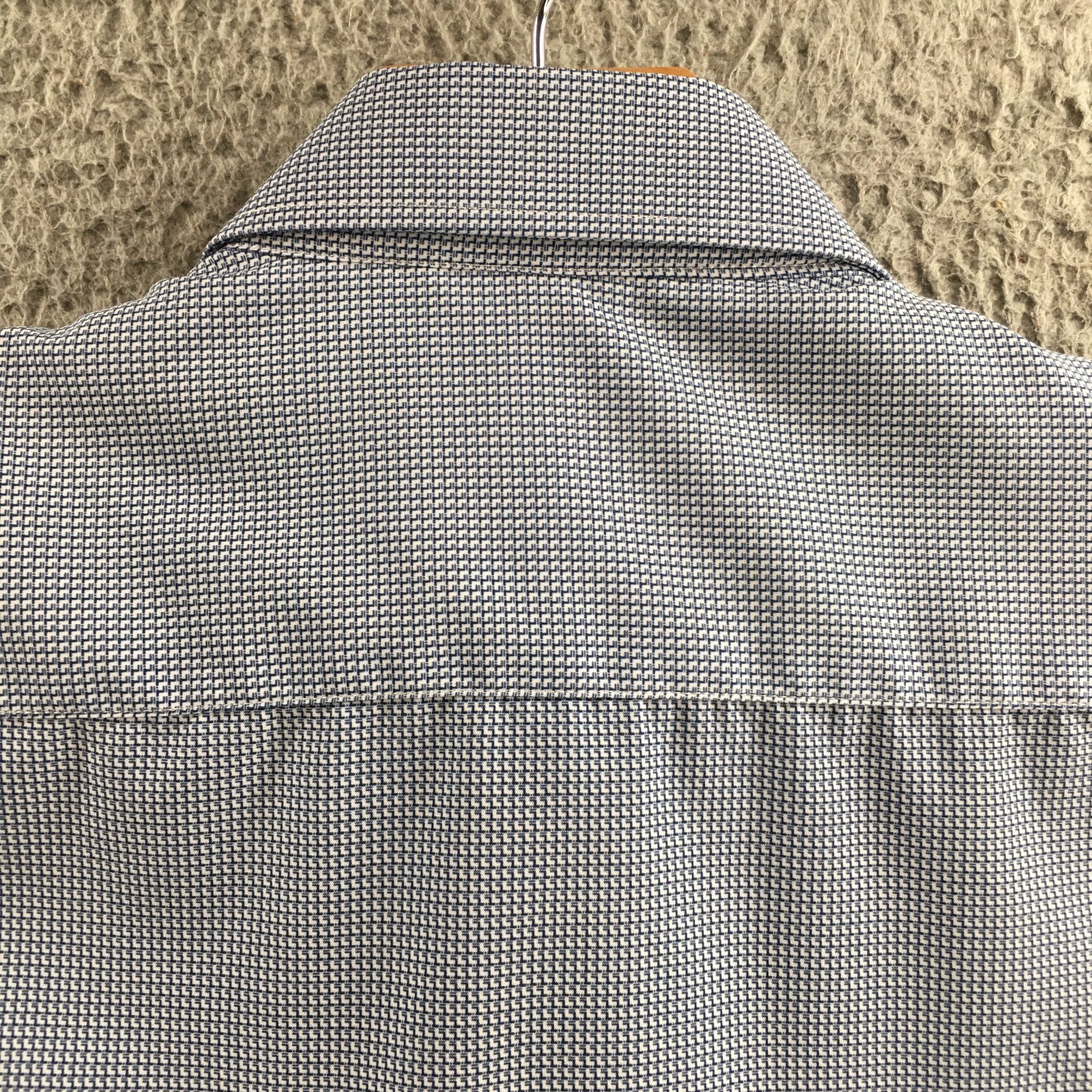 Tom Baine Slim Fit Button Up Dress Shirt Mens L Blue Long Sleeve Collared Casual