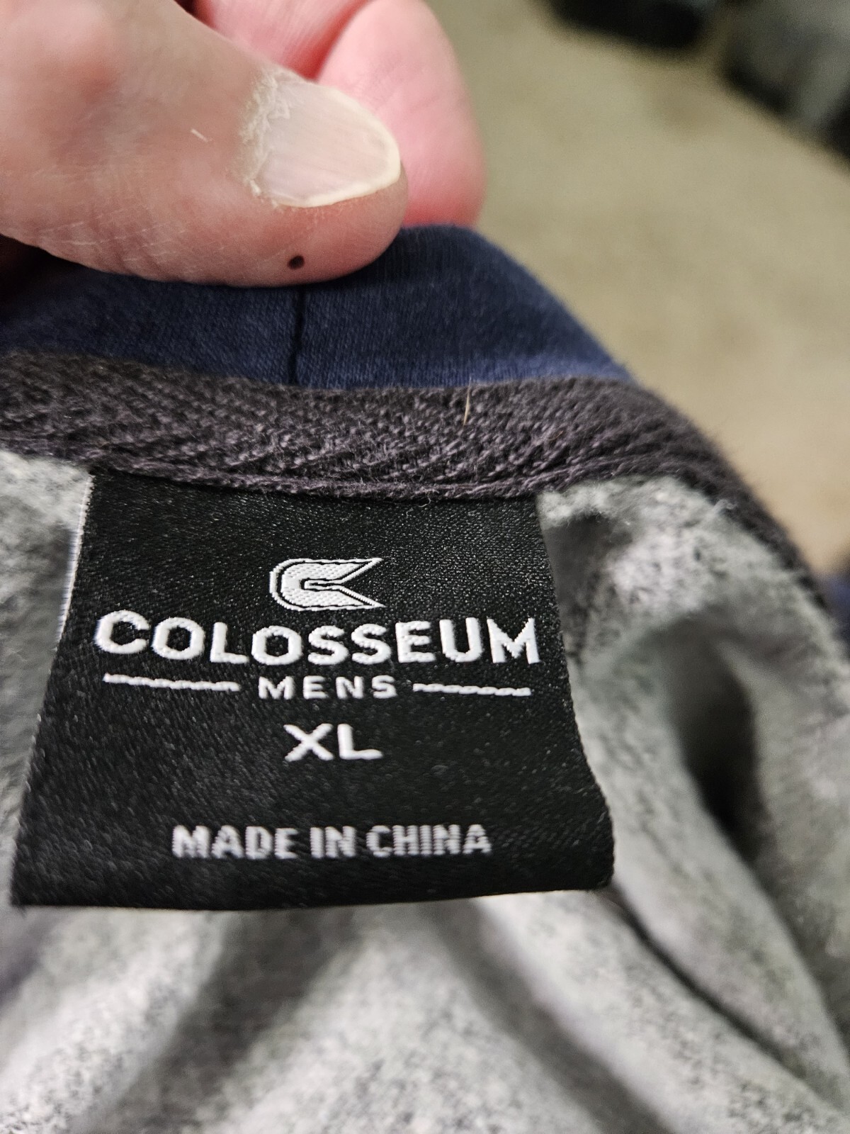 Colosseum Auburn University Gray Blue Hoodie XL 70% Cotton 30% Polyester