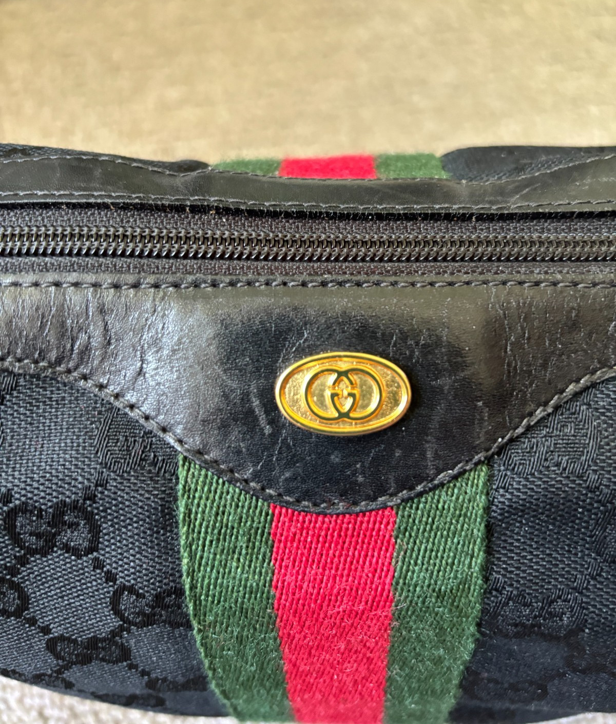 Gucci GG Web Black Ophidia Authentic Shoulder Bag
