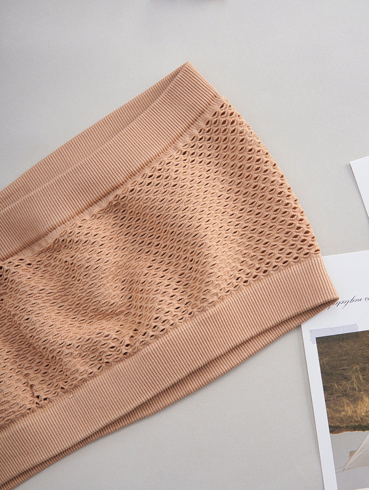 Strapless Bandeau Bra Breathable Mesh Wireless Push Up Anti Slip Tube Top Bra