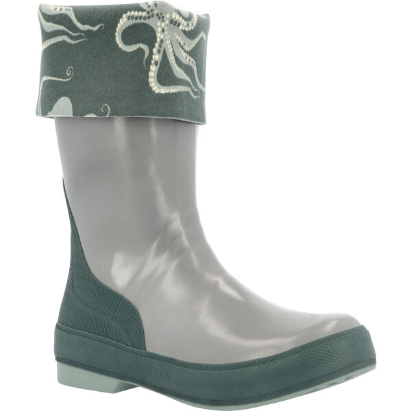 Xtratuf Women’s 15 in Legacy Boot – Grey/Dark Forest/Octopus Print XWL1OP