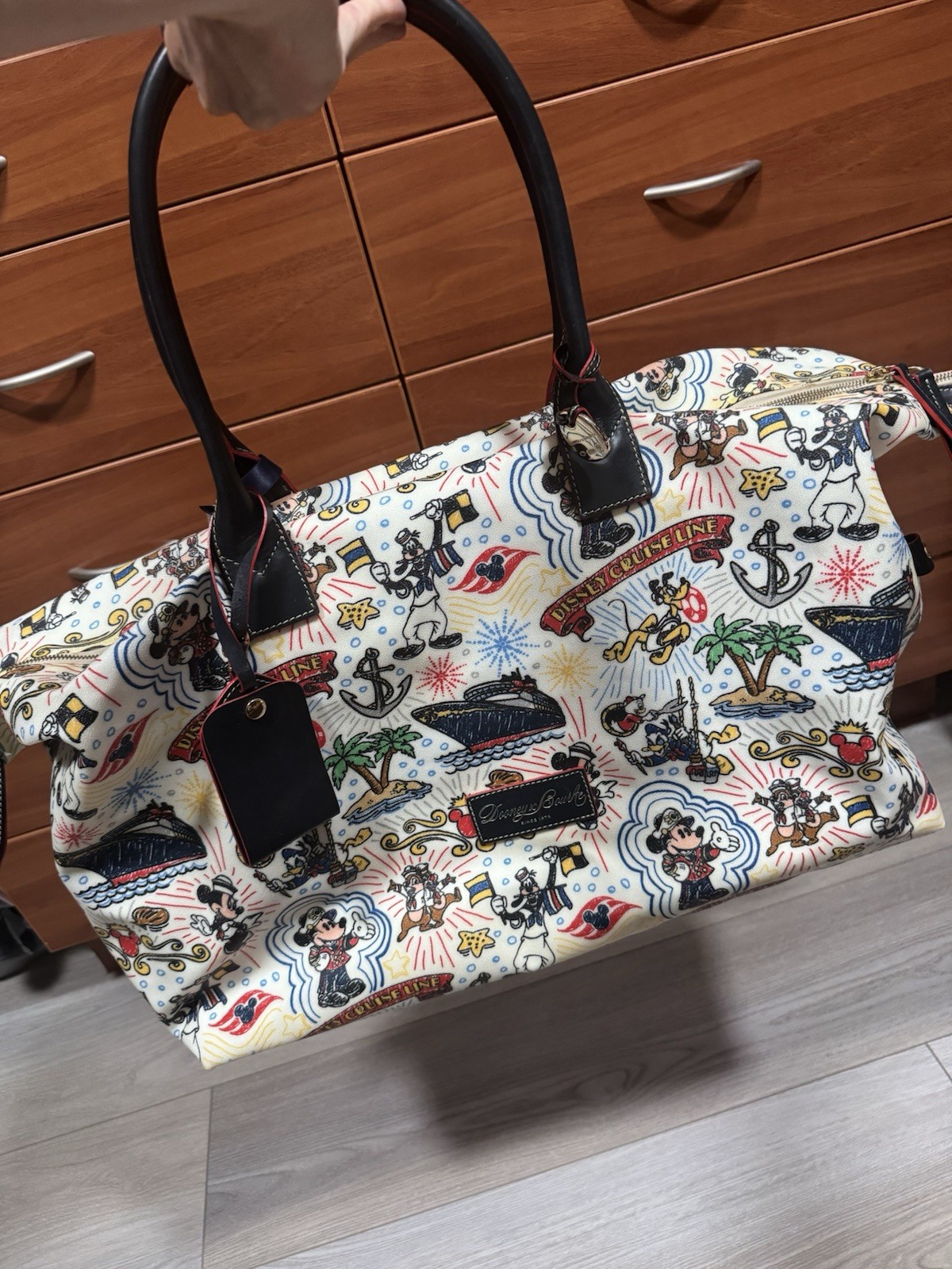 NWT DCL Dooney & Bourke Disney Cruise Line Weender Character Print