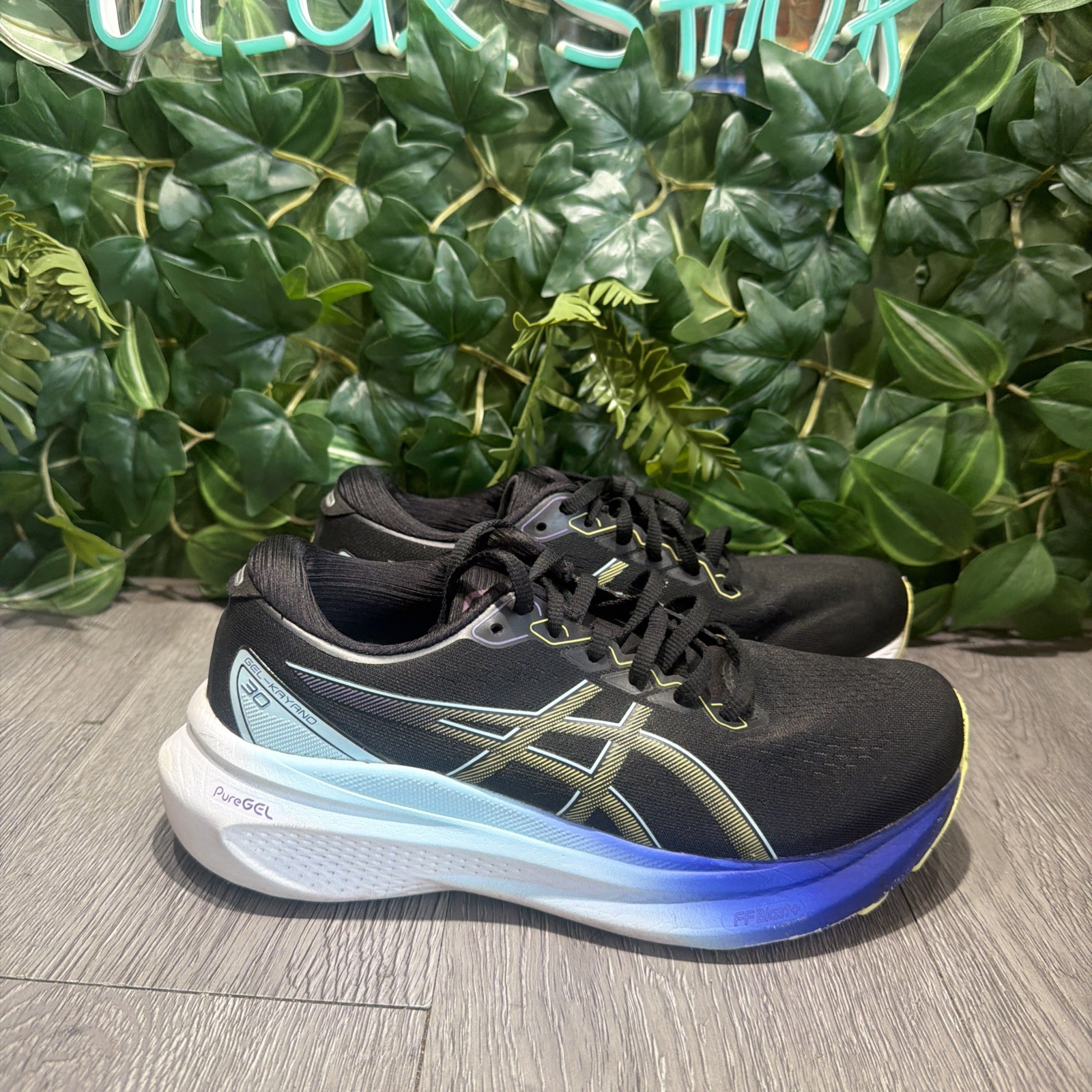 Asics Womens Gel Kayano 30 1012B357 Black Running Shoes Sneakers Size 7.5