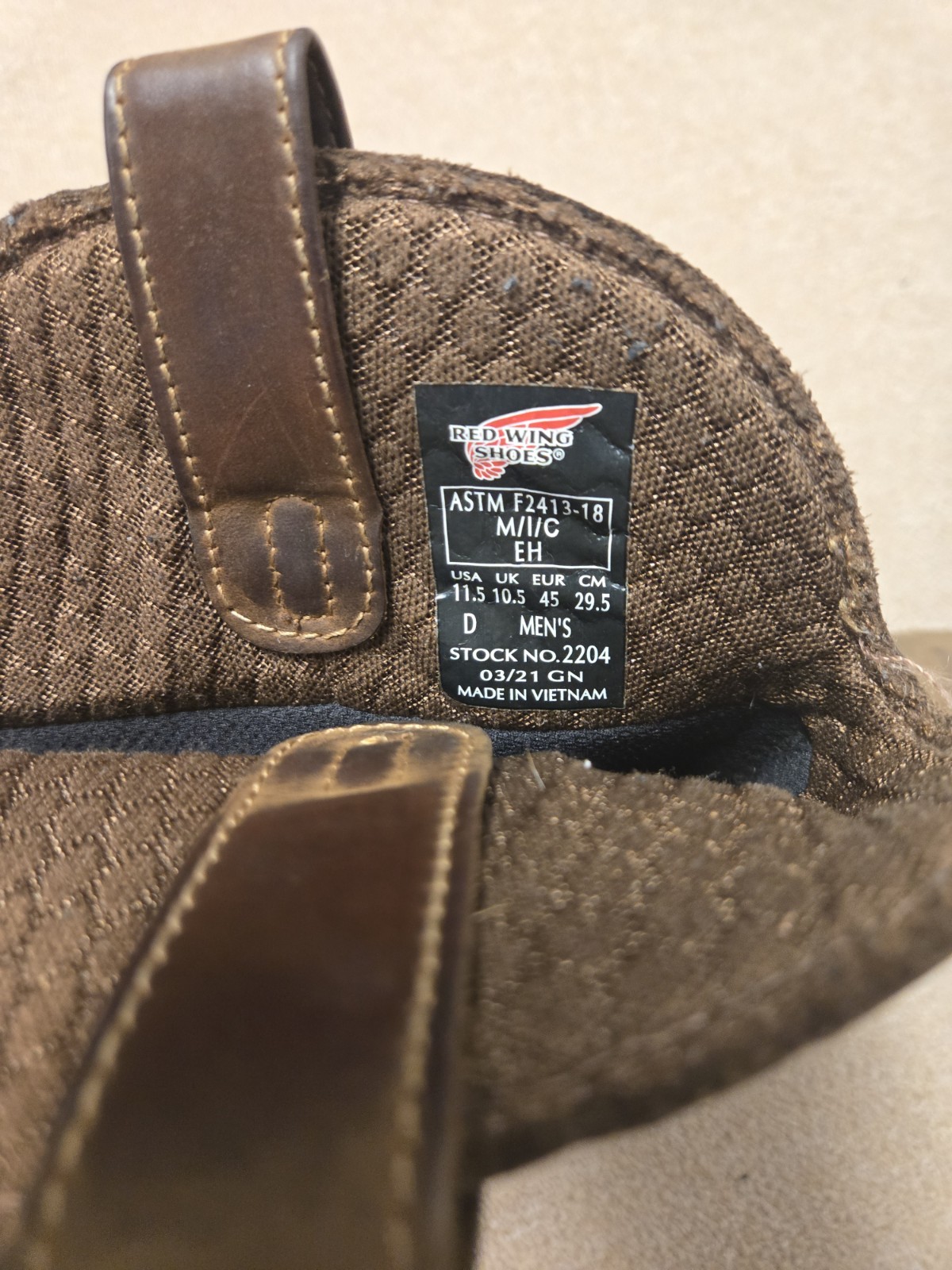 Mens Red Wing 2204 Rio Flex 11.5 Waterproof Safety Toe Pull-On Boot GOOD COND!