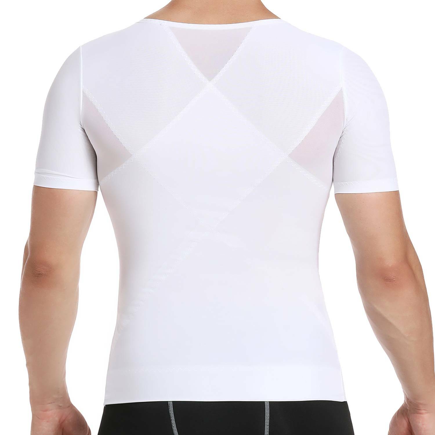 Men’s Slimming Body Shaper Compression Belt Tummy Control Shirt Girdle Vest Tank