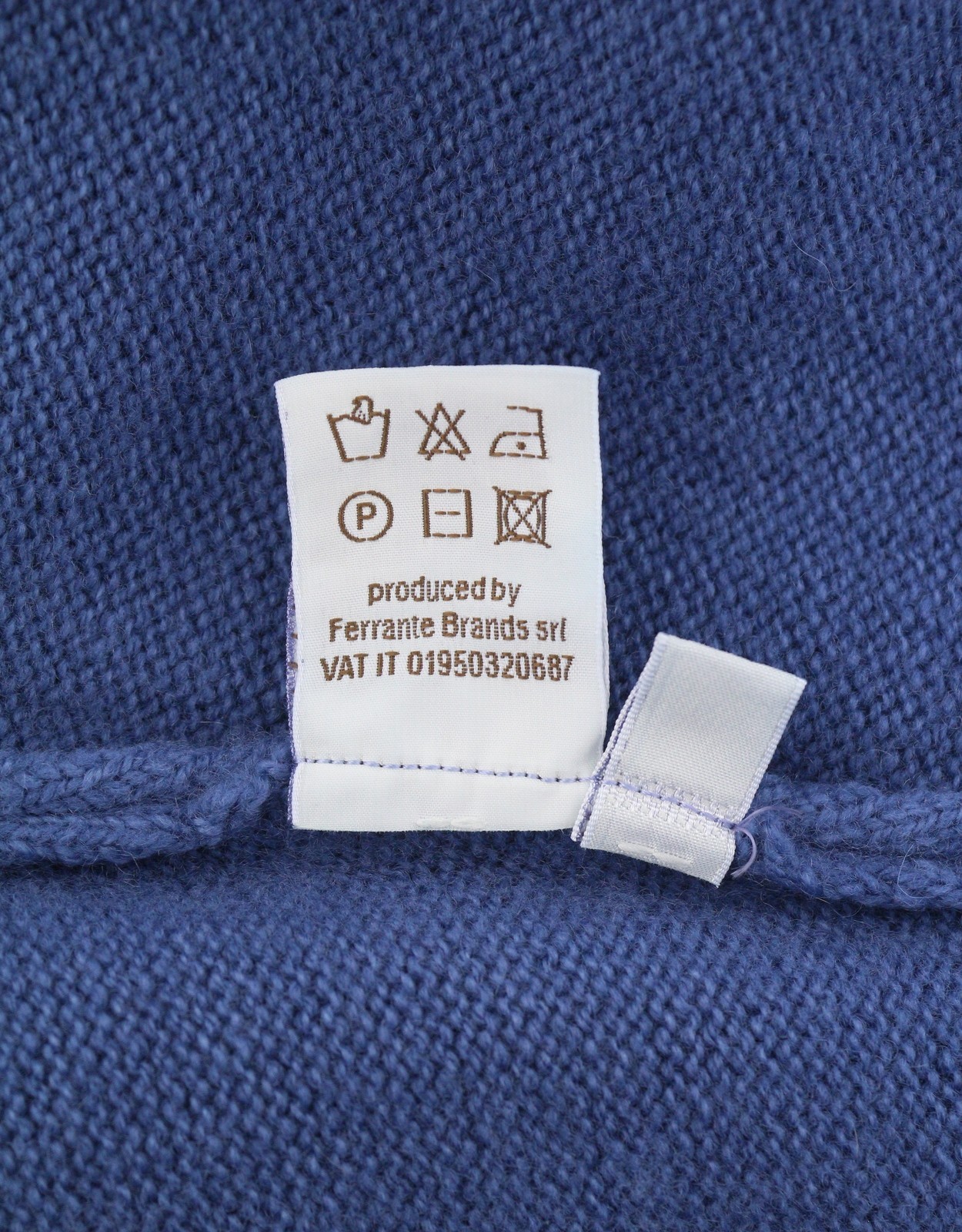 FILIPPO DE LAURENTIIS Men Jumper IT52 L Blue 120s Merino Wool Cashmere Pull On *
