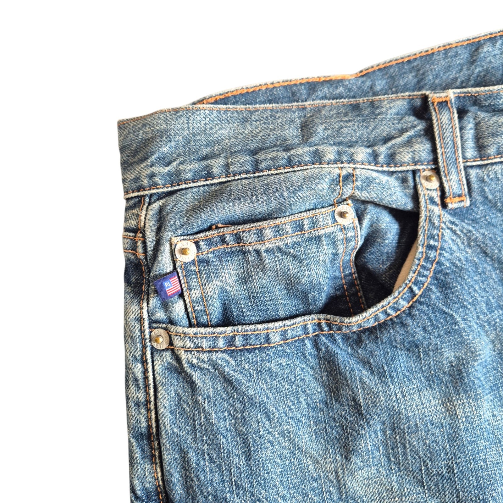 Polo Jeans Co Ralph Lauren Colton Jeans Mens W36 L32 Blue Straight Bootcut Denim