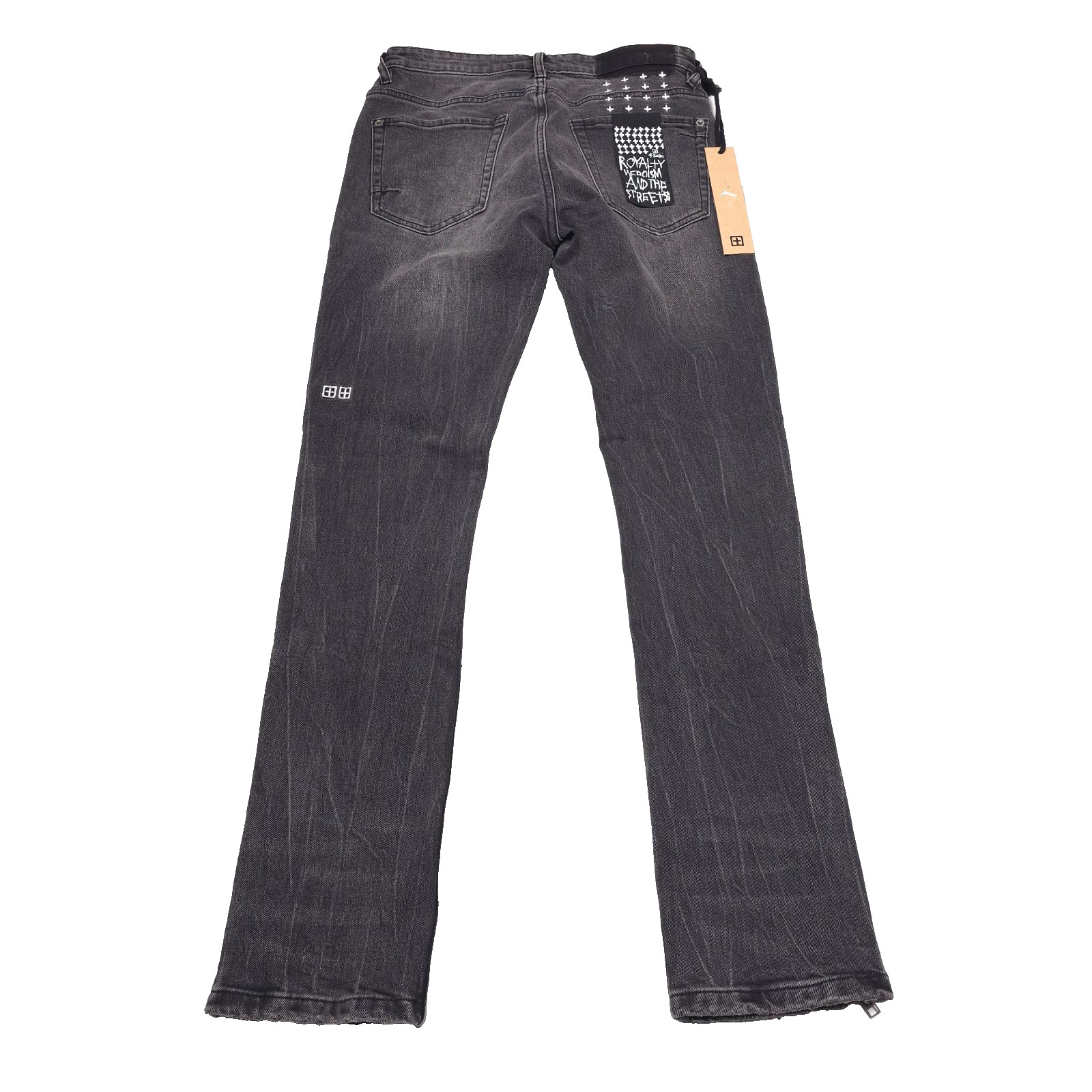 $240 Ksubi Van Winkle Chamber Black Zipped Skinny Jeans Mens Size 29