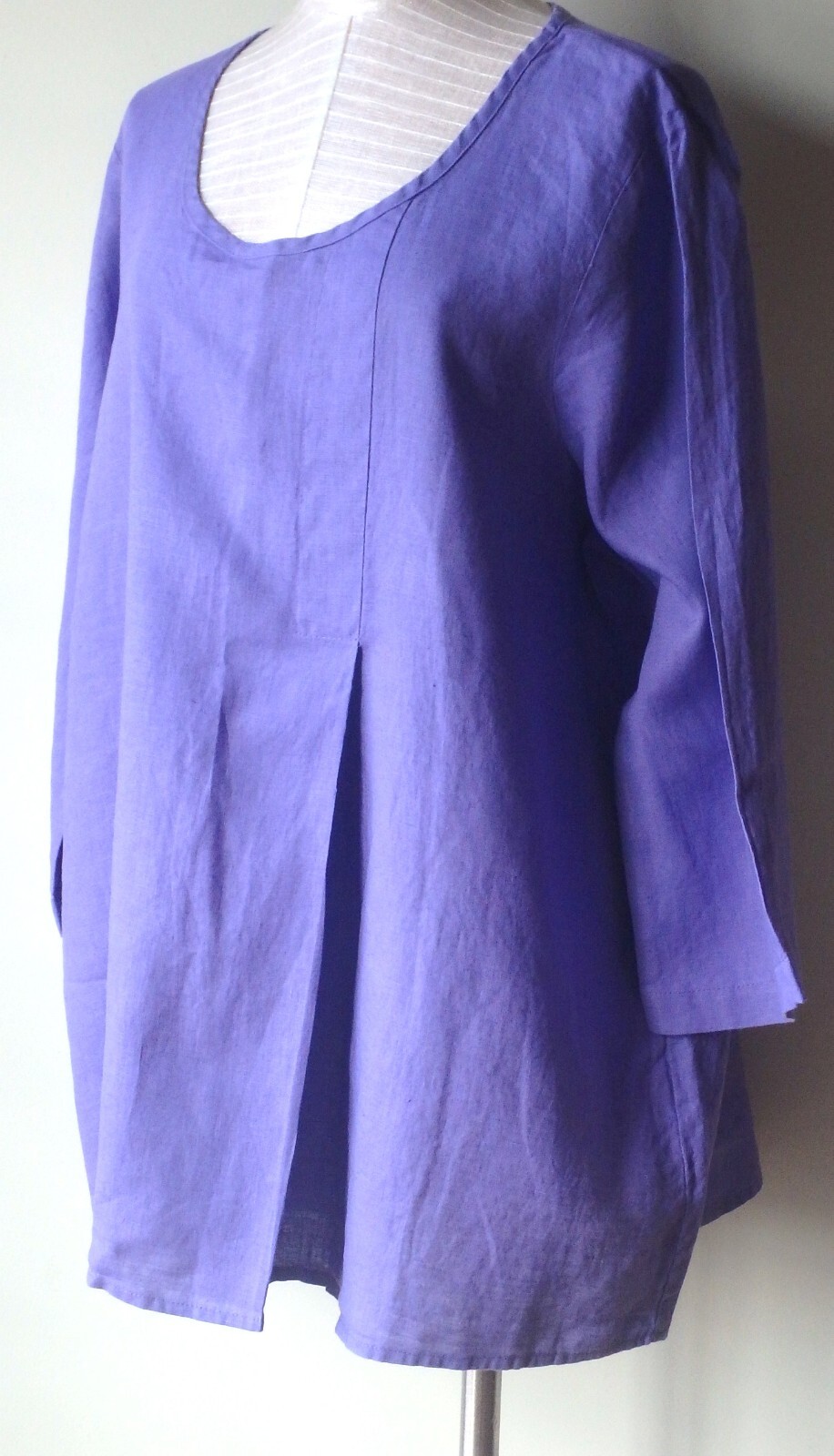 FLAX Designs LINEN Tucked Tunic 2G NWT Tunic WISTERIA