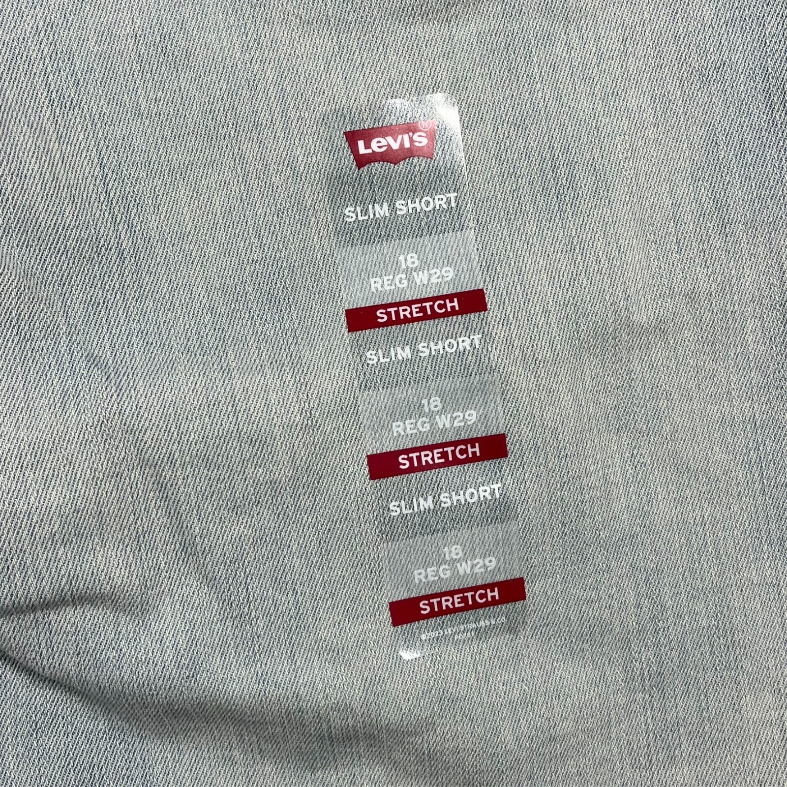 Levi’s Slim Short Youth 18 Reg Light Wash Stretch Comfort Adjustable Waistband