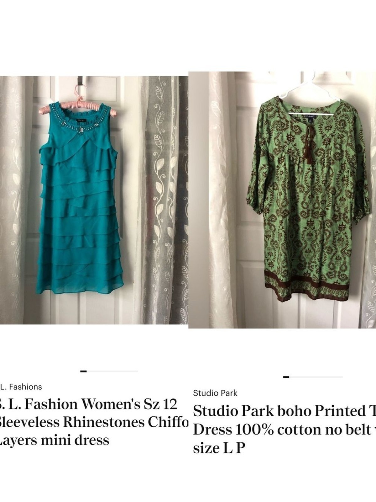 Mixed 12 Pieces Women’s Dresses Bundle Assorted Colors styles size L