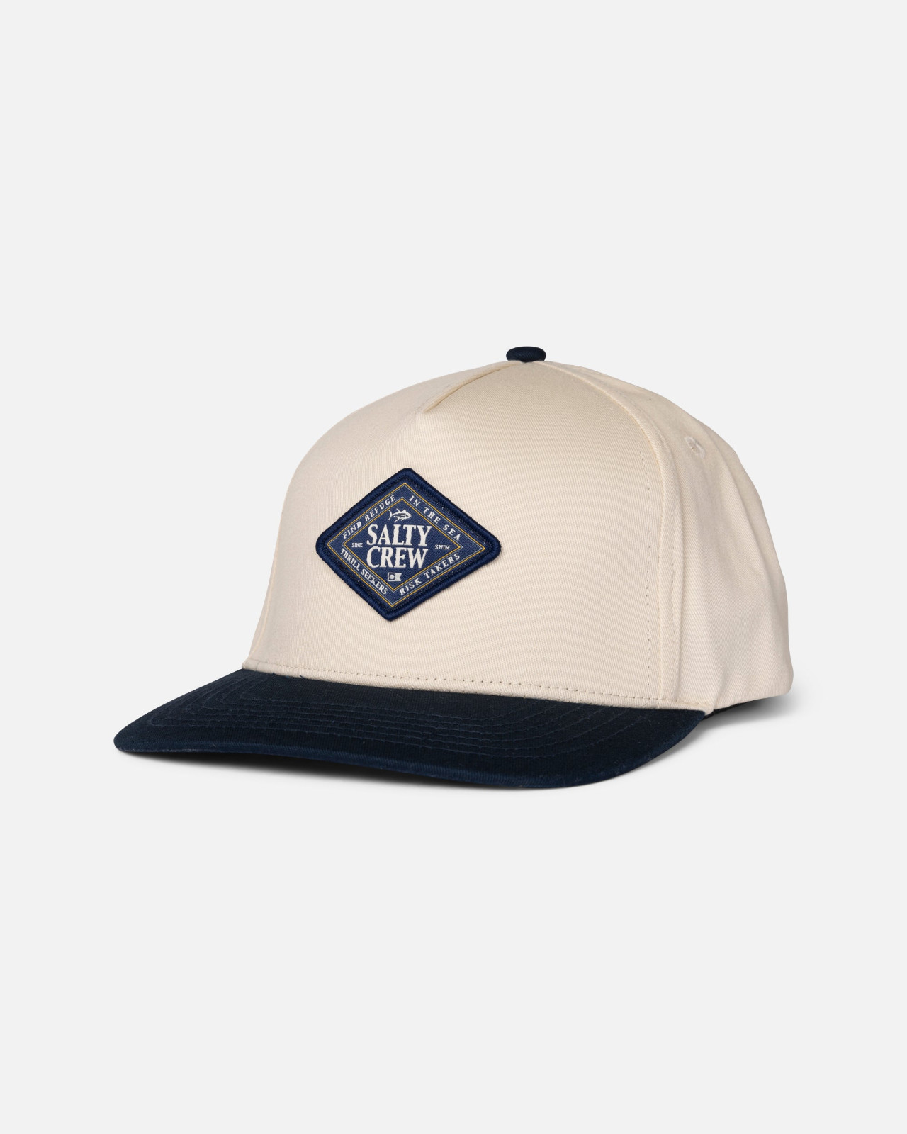 Brand New Salty Crew Iconic Snapback Hat Birch/Navy