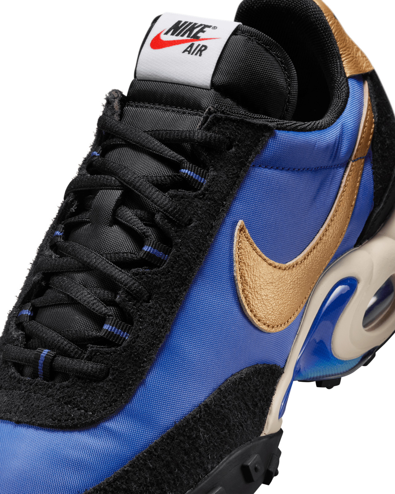Nike Air Max Waffle SP “Black and Hyper Blue” FV6946-400 Sneakers New [US5-12]