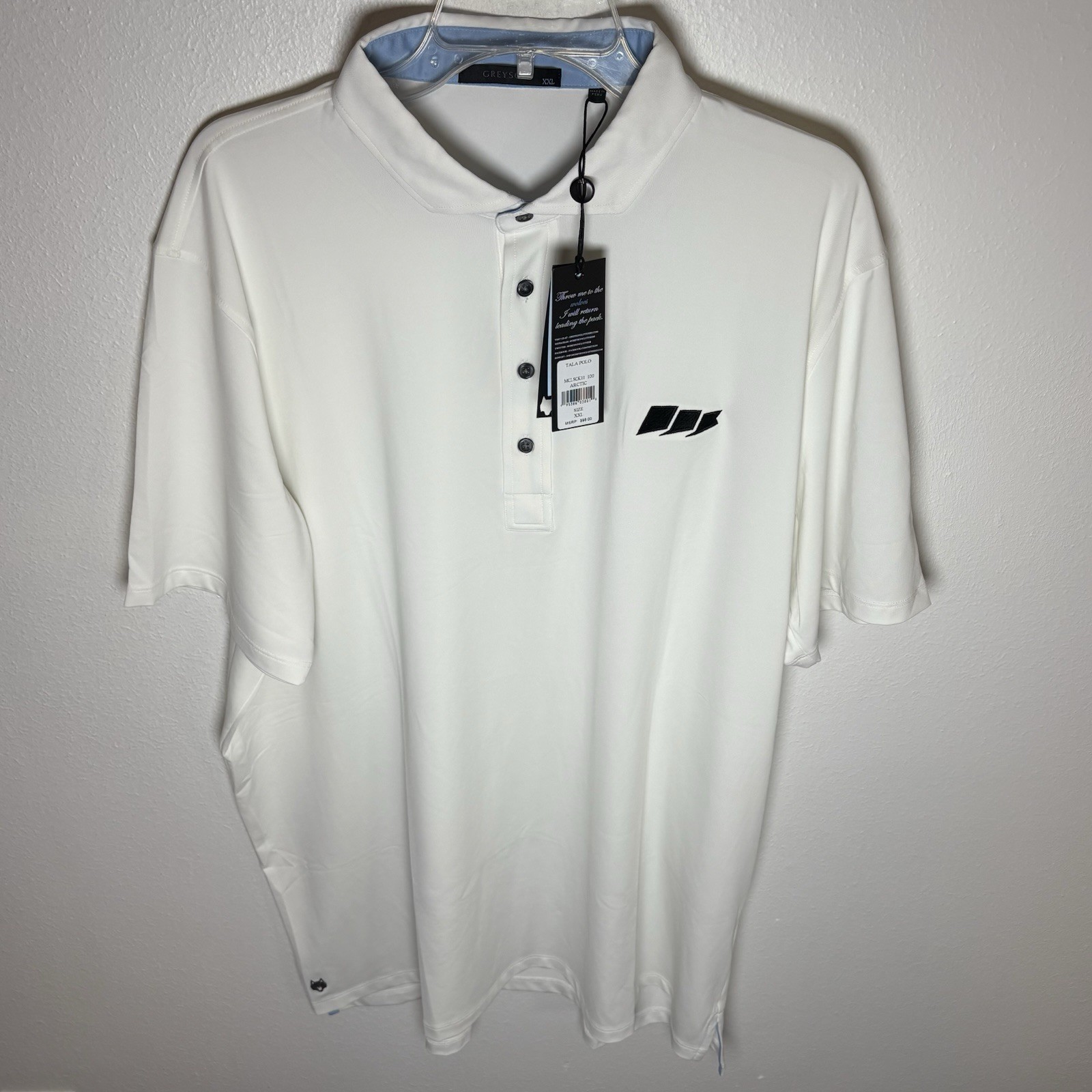 Greyson Tala Performance Short Sleeve Golf Polo Shirt Men’s XXL White $98 NWT