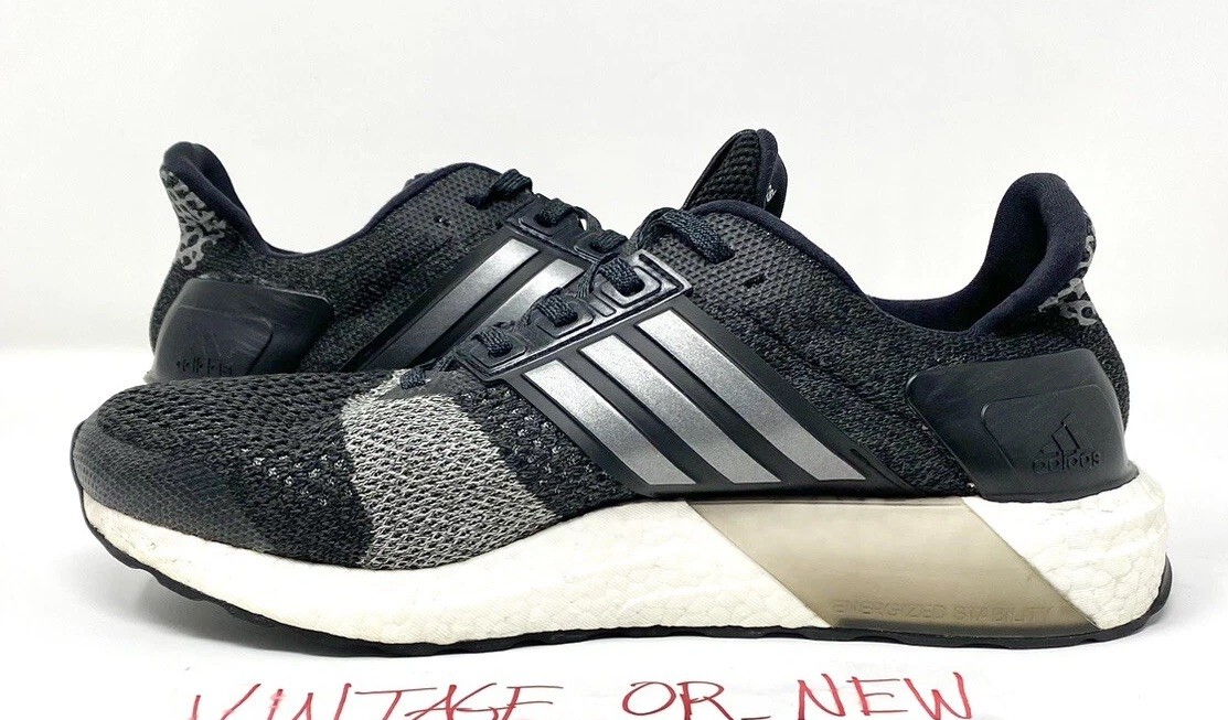Men’s adidas Ultra Boost ST Black Grey Running Shoes BA7838 sz 7.5