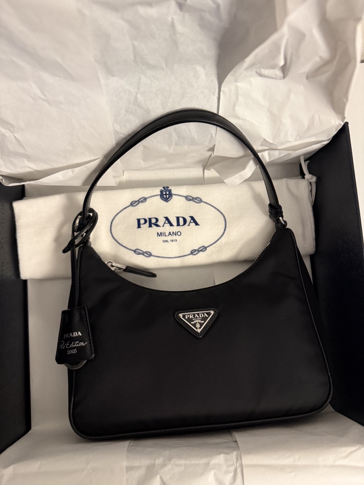 PRADA Re-Edition 2000 Shoulder Bag Mini Black Nylon